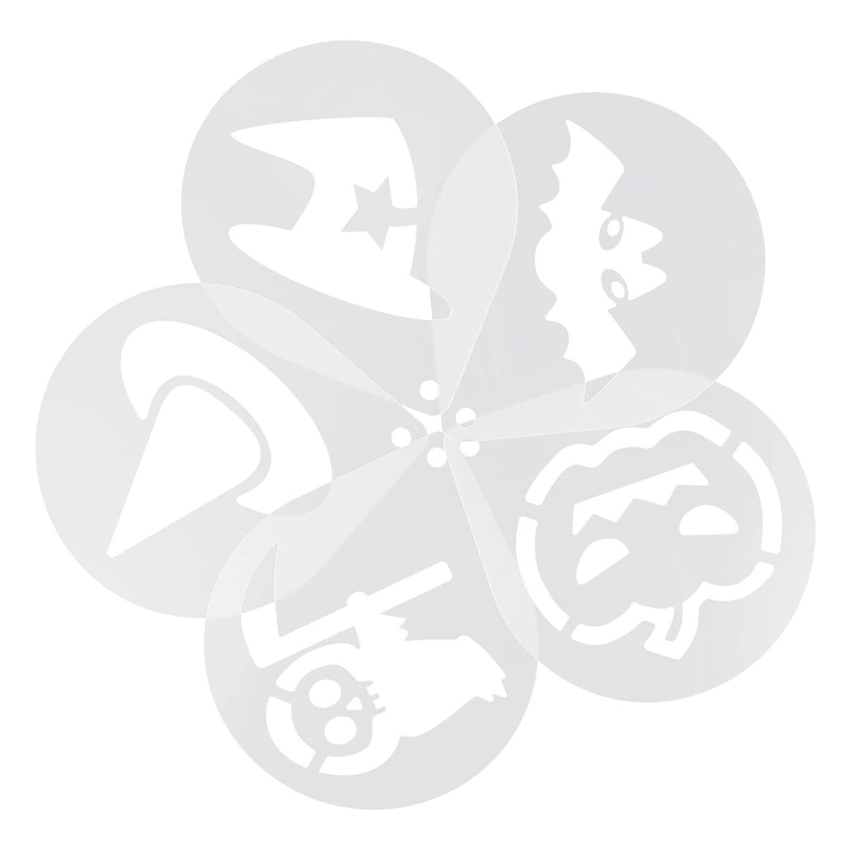 Garneck Halloween Painting Template Cake Stencil Coffee Decor Cake Decorating Coffee Decorating Stencils Halloween Stencils Latte Art Stencil Art White 12pcs