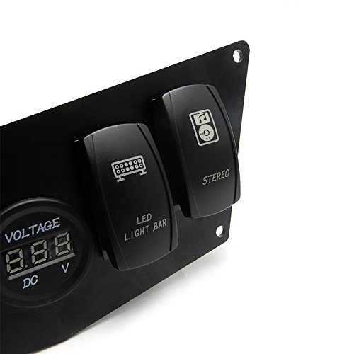 Dash Panel Aluminum with 4 Laser LED Light Rocker Switch Included for