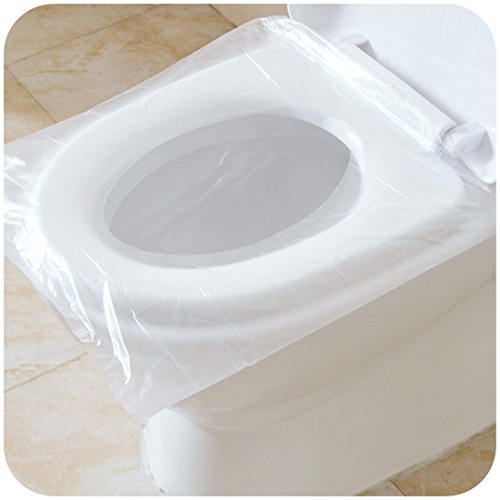 50 PCS Travel Disposable Toilet Seat Cover Waterproof Portable WC Pad Toilet Mat For Baby Pregnant Mom,Independent…