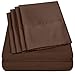 King Size Bed Sheets - 6 Piece 1500 Thread Count Fine Brushed Microfiber Deep Pocket King Sheet Set Bedding - 2 Extra Pillow Cases, Great Value, King, Brown