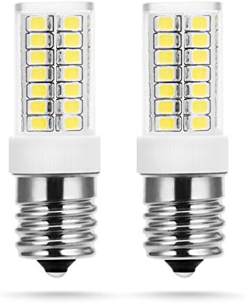 JandCase E17 Appliance Light Bulb, Microwave Oven LED Light, 4W, 40W Halogen Equivalent, 5000K Daylight White, 400LM, Stovetop Light, E17 Intermediate Base, Not Dimmable, 2 Pack