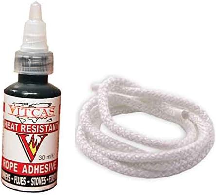 Chimfit2 Meters Of 10mm Stove Rope & 30ml Adhesive Pack - Replacement Seals
