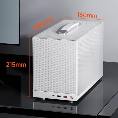 CPS K101 MESH GY, ITX PC Case Supports ITX Motherboard, PSU SFX, Maximum Height CPU Heatsink 68 mm, Compatible with 3 Slot Graphics Card Maximum Length 340 mm, Includes PCI-E 4.0 Cable, White