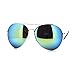 SUPER Oversized Aviator Sunglasses Big Metal Frame Multicolor Mirror Lens
