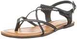 Mia Women's Adrianna Flat Sandal, Black, 8.5 M US