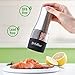 2-in-1 Electric Salt and Pepper Mill Battery Operated - Convenient One-Hand Operation, Refillable Base with Adjustable Coarseness - Sleek, Stylish Design