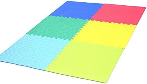 72 Sq Ft EVA Foam Interlocking Tiles Yoga Gym Floor Children Kids Play Mat Durable Soft Floor Surface For Exercise Room Gyms Weight Room