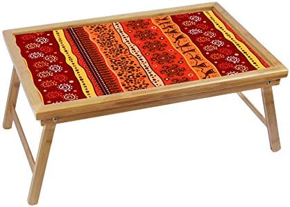 Aart Store Multipurpose Printed Wooden Foldable Laptop Table for Study/Reading/Writing/Eating