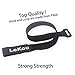 1Inchx 18Inch-12 Pack Hook and Loop Straps LeKou Multipurpose Fastening Cable Strap Reusable Securing Strap with 5 Rows Welding Lines - Black