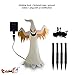 GOOSH 8 Foot Tall Halloween Inflatable Blow Up White Ghost with Hand-held Light for Inflatables Halloween Outdoor Yard Decoration (8 Foot Inflatable White, 8)