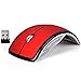 Foldable 2.4GHz Wireless Mouse mouse for the PC computer mouse Foldable Folding Mouse/Mice + USB 2.0 Receiver for PC Laptop-red