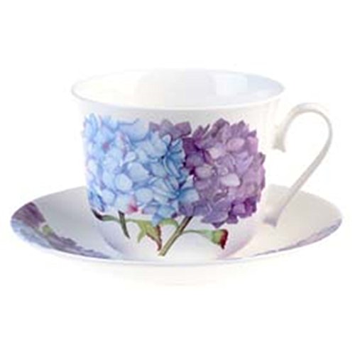 Roy KirkhamBreakfast Cup/Saucer, Hydrangea, Set of 2