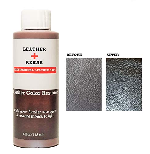 Leather Rehab Leather Color Restorer - Repair & Restore Faded, Worn and Scratched Leather & Vinyl Easily with No Kit - Furniture, Couch, Car Seat, Shoes, Jacket and Boots - 4 oz. Vellum Beige