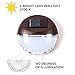 Outdoor LED Solar Wall Lights, Dusk to Dawn, Wireless, Waterproof, Batteries Included, Brown Security Fence Lights by LampLust - Pack of 4