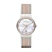 Skagen Women's Ancher Quartz Two-Tone Stainless Steel Mesh Dress Watch, Color: Silver and Rose Gold-Tone (Model: 355SSRS)