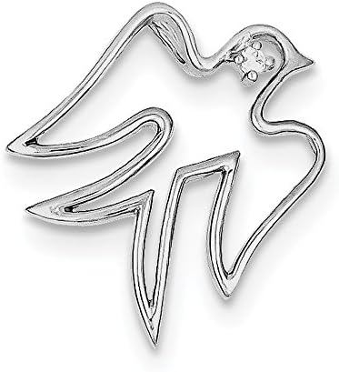 Sterling Silver CZ Dove Pendant