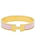 Z.RACLOE 12MM H Buckle Bangle Bracelets for Women Gold/Pink