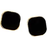Caiyao Lightweight Colorful Enamel Square Button Earrings for Women Small Square Post Stud Earrings Delicate Pierced Earrings Teen Birthday Party Concert Christmas Jewelry Gifts
