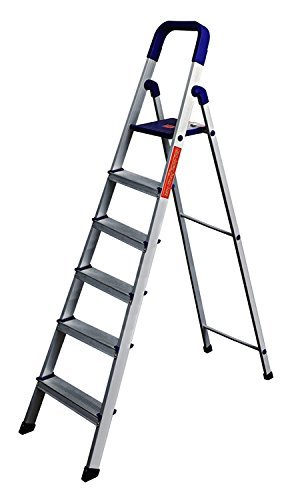 Parasnath Home Pro 6-Steps Folding Ladder (Blue)