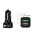 TechStone Car Charger Quick Charger 3.0 Dual USB Port Portable 36W Adapter Compatible for Phone XS/Max/XR/X/8/7/6/Plus, Galaxy S10 S9 S8 Plus, iPad Pro/Air/Mini and More