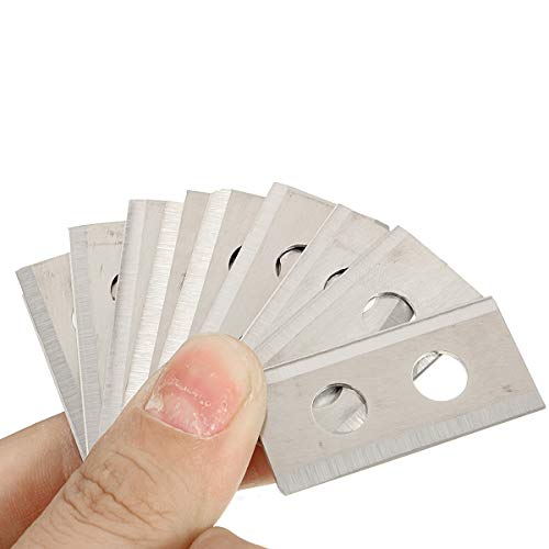 9pcs 36x18x1mm Stainless Steel Robotic Mower Blades Replacement for Worx Lawn Mower