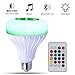 LED RGB Color E27 Wireless Control Smart Music Stereo Audio Speaker Warm Light & Color Changing Lamps Bulb Light Speaker Light Bulb for iPhone 11 6 7 8 X XS Max iPad Christmas Android Mobile