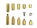 XLX 600pcs M2 M3 Brass Male-Female / Female-Female Spacer Standoff Screw Nut Assortment Kit and stainless steel Screw Nut Set (Brass M3)