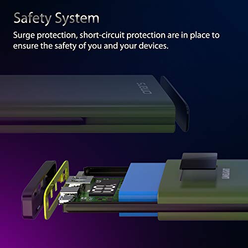 USB C Power Bank Omars 10000mAh USB-C Portable Charger with 18W Power Delivery Battery Pack Portable Phone Charger Compatible with iPhone Xs/XR/XS Max/X / 8, iPad Pro, Galaxy S9, Switch - Green