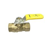 Nigo Industrial Co. 240SS Series Forged Brass Mini Gas Ball Valve, CSA Certified, Lever Handle, NPT Female, Standard Port 600WOG (1/4")