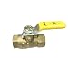 Nigo Industrial Co. 240SS Series Forged Brass Mini Gas Ball Valve, CSA Certified, Lever Handle, NPT Female, Standard Port 600WOG (1/4") primary