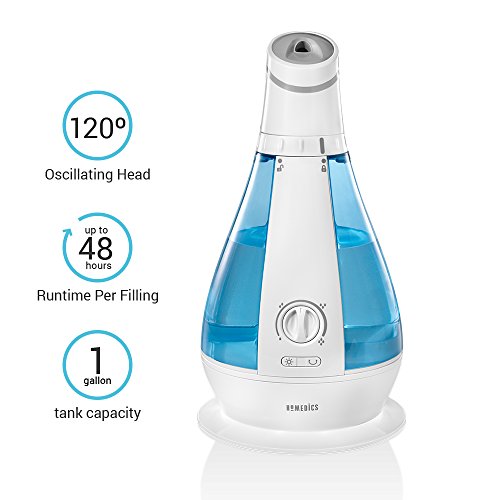 Cool Mist Oscillating Ultrasonic Humidifier 120Degree Rotation, 1