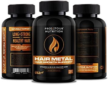 Hair Growth Vitamins - Natural Formula For Longer, Stronger, Healthier Hair - Scientifically Made with Biotin, B Vitamins, Bamboo &amp; More - For All Hair Types - 30 Tablets