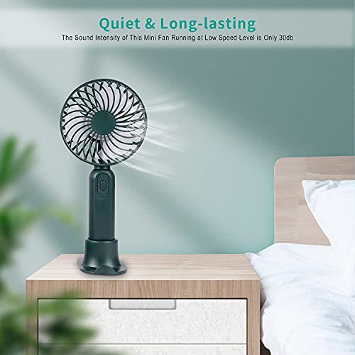 Nagaros Mini Handheld Fan, Silent Portable USB Fan With 2000mAh Rechargeable Battery, Small Personal Desk Fan for Home Office Indoor Outdoor Traveling (DarkSlateGray)