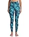 Colorfulkoala Women’s High Waisted Pattern Leggings Full-Length Yoga Pants (S, Aqua Palms)thumb 1