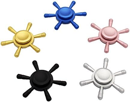 6 Sided Fidget Spinner, Best Stress Reducer Relieves ADHD Anxiety and Boredom Rudder Hand Spinner(Color Random)
