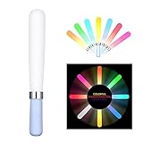 Womdee Ultra Bright Glow Sticks, Reusable USB Rechargeable Glowstick LED Party Favors, Glow in The Dark Party Supplies 7 Color Changing for Party, Outdoor Emergency, 11.8″