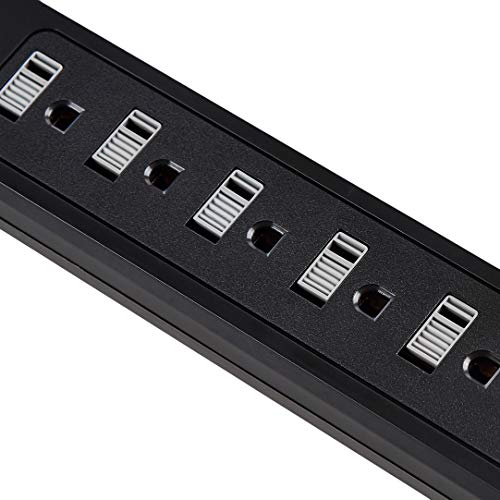 Amazon Basics 6Outlet Surge Protector Power Strip with 2 USB Ports