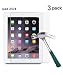 TANTEK l230 Hd Clear, Anti Scratch, Glare, Fingerprint, Tempered Glass Screen Protector for Apple iPad 2/3/4, 3 Piece