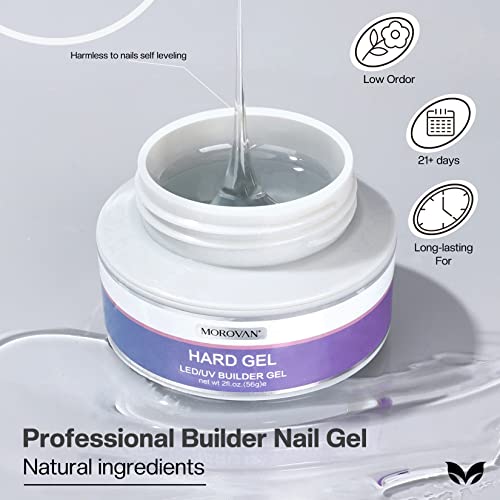 Morovan LED/UV Hard Gels Builder Nail Gel Extension Strengthen UV Art
