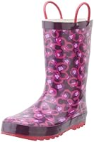 Western Chief Diva Leopard Rain Boot (Little Kid/Big Kid),Purple,2 M US Little Kid