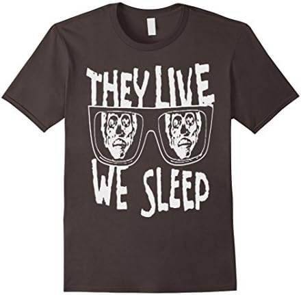 Men's They live we sleep Tshirt Medium Asphalt