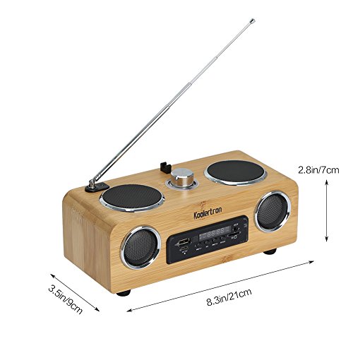 Koolertron-Eco-friendly-Hand-made-Light-Weight-Mini-Portable-Bamboo-Wood-Boombox-Card-Speaker-with-Radio-Function-Remote-Control-Usb-Cable-794641inch