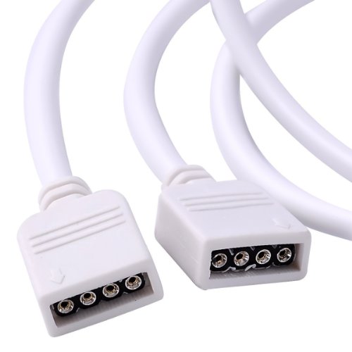 Esco-Lite 2PCS 1M Extension cable connect female plug to led strip lights RGB 5050 3528SMD with 4pcs 4pins free
