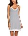 Ekouaer Sleepwear Womens Chemise Nightgown Lace Soft Lounge Sling Dress