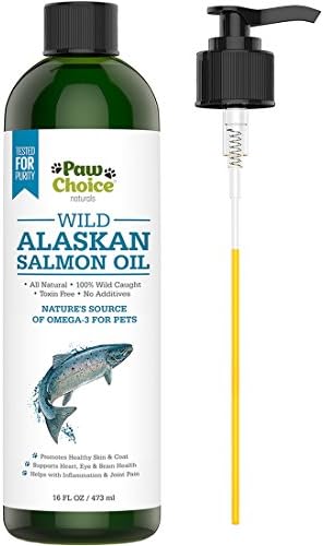 Wild Alaskan Salmon Oil for Dogs and Cats - Pure High Omega 3 Fish Oil for Pets Healthy Skin &amp; Coat, Joints, Immune, Heart - 100% Wild Caught Non-GMO, Mercury Free, USA, 16oz w/Pump
