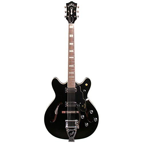 Guild Guitars Starfire V SemiHollow Body Electric Guitar, Black