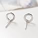 Julie's Jewelry 925 Sterling Silver minimalist design handmade smooth geometric Circle Earrings female
