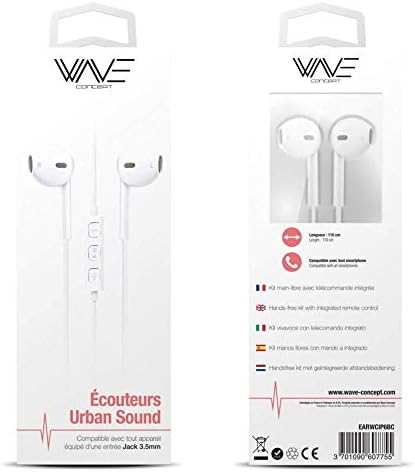 Generic Wired Stereo Earphones Urban Sound Range with Microphone, Answer Button, Play Function and Volume Control Compatible with Apple iPod Shuffle 4th