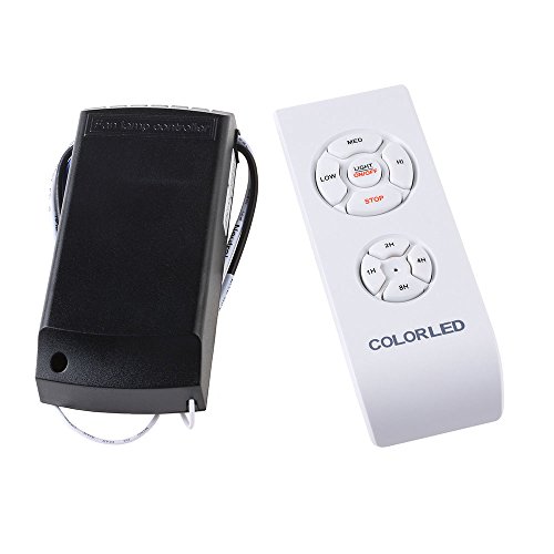 COLORLED Universal Handhold Ceiling Fan Remote Control Kit and Receiver with Control Up Down Light (White)