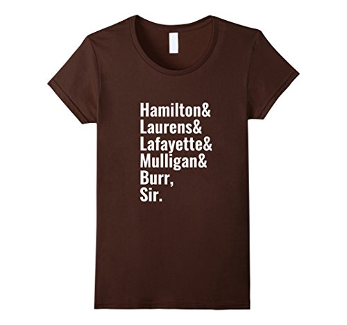 Womens Laurens Lafayette Mulligan Hamilton Burr Shirt Medium Brown